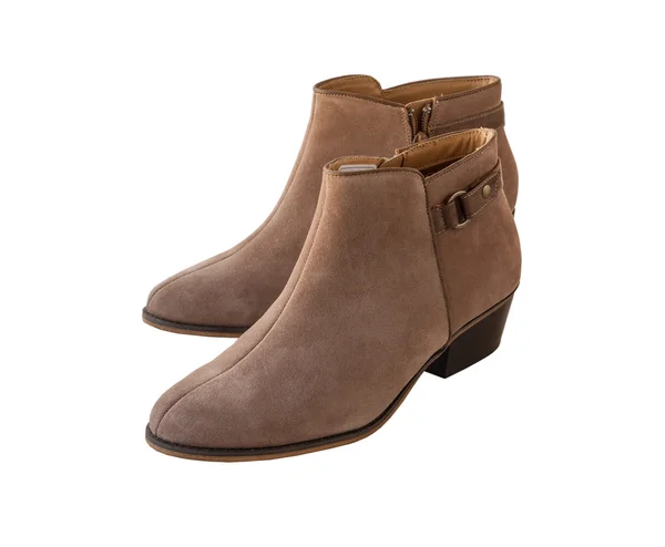 Beige female shammy boots — Stock Photo, Image