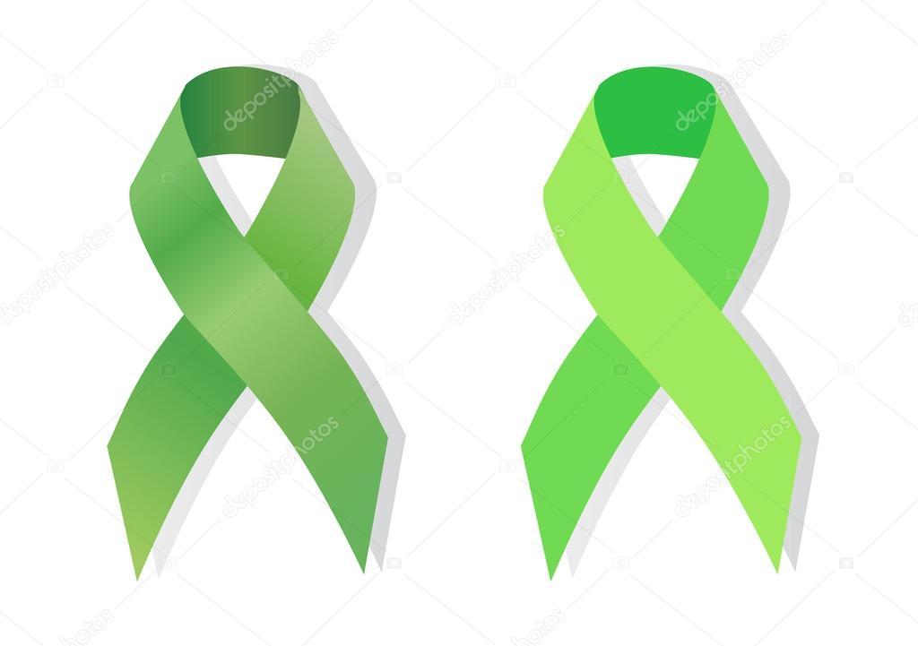 Two Green ribbons