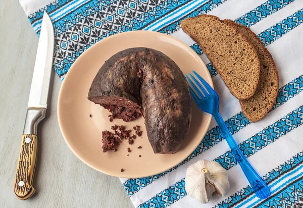 Ring pudding sausage — Stock Photo, Image