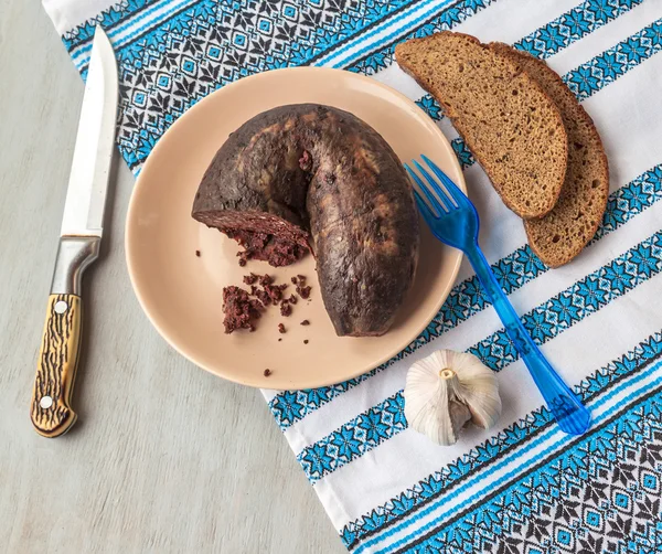 Ring pudding sausage — Stock Photo, Image