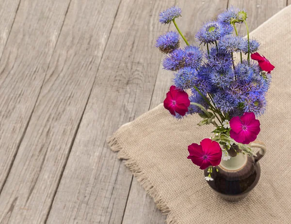 Bouquet of blue Globular flowers — Stock Photo, Image