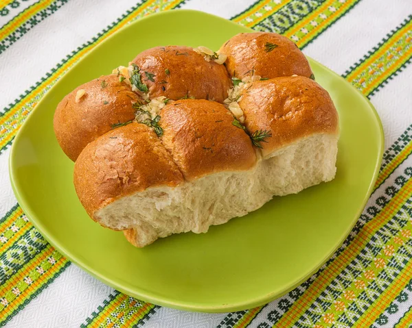 Bollos "pampushka" con ajo — Foto de Stock