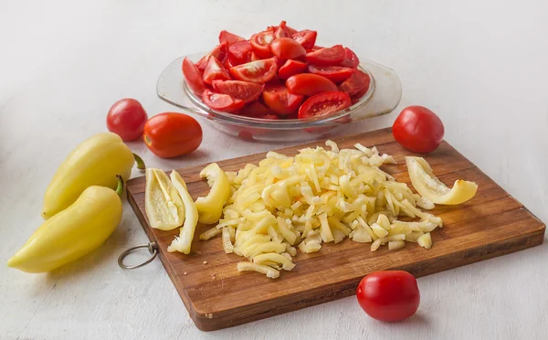 Pomidory i papryka — Zdjęcie stockowe