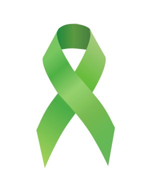 Green ribbon awareness clipart