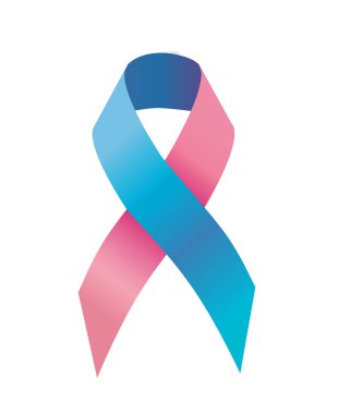 Pink and blue ribbon awereness clipart