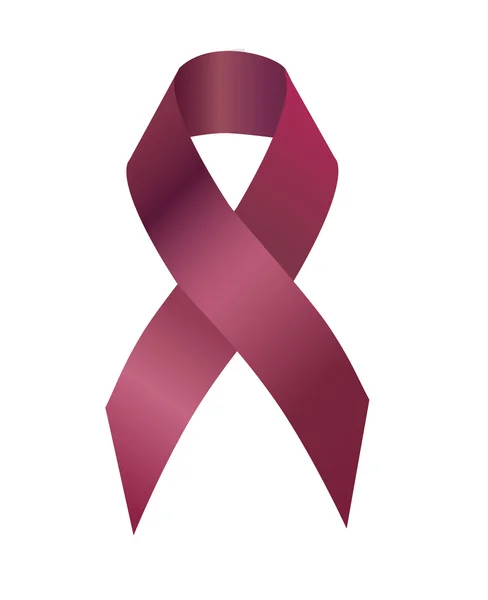 Burgundy ribbon awareness — Stock Photo, Image