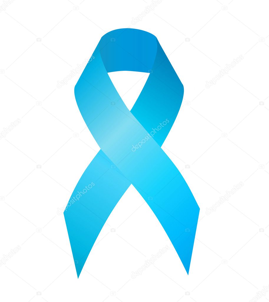 Light blue awareness ribbon Stock Photo by ©olesia 85457808