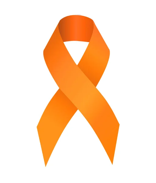 Oranžová stuha povědomí — Stock fotografie