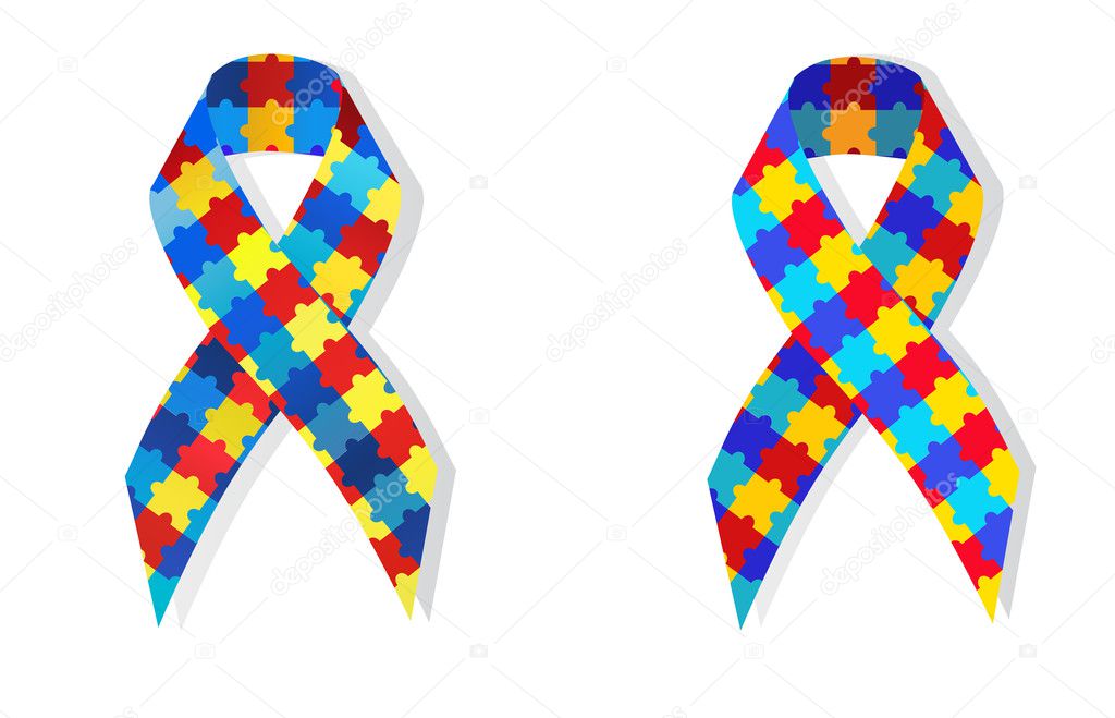 Puzzle ribbon awareness