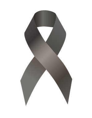 Gray ribbons Awareness clipart