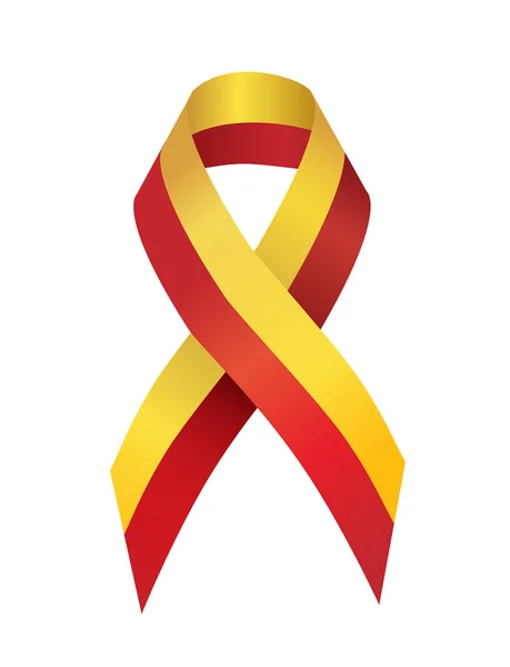Amarillo rojo cinta conciencia — Foto de Stock