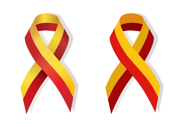 Yellow Red Ribbon   Awareness — Stock Vector