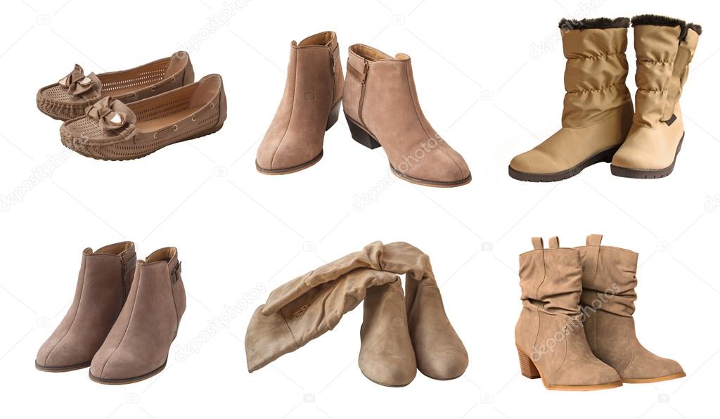 Set of female shoes