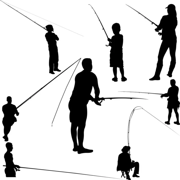 Fishermen and fishing 2 — Stock Illustration Fishermen and fishing 2 Vector Graphics
