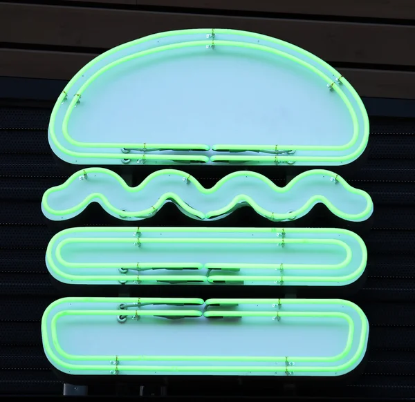 Neon Burger — Zdjęcie stockowe