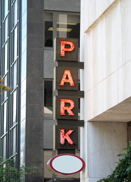 Neon Parking Sign — Stock Photo, Image