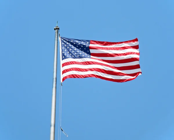 Wapperende Amerikaanse vlag Rechtenvrije Stockafbeeldingen