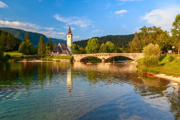 Church of St John the Baptist, Bohinj Lake — Stock Photo, Image