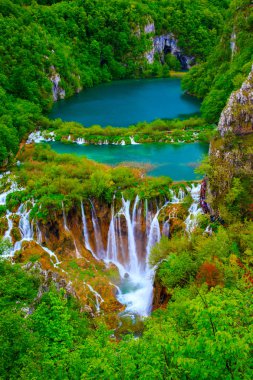 Plitvice Ulusal Parkı 'ndaki Şelaleler