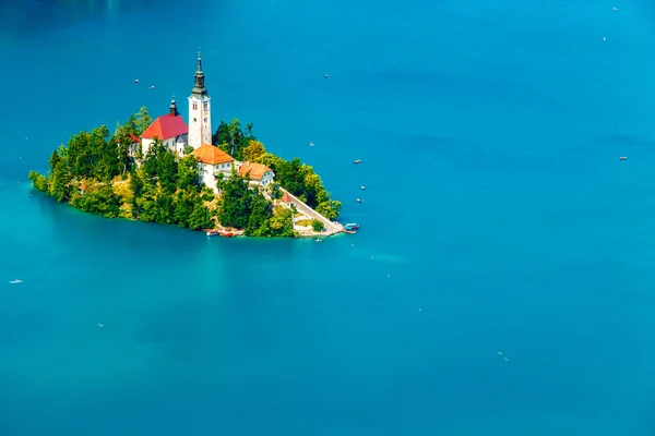 Vue panoramique du lac de Bled, Slovénie — Photo