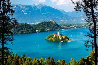 panoramik lake bled, Slovenya