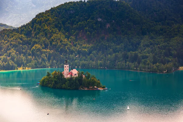 Panoramablick auf den See, Slowenien — Stockfoto