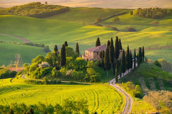 Toscane, panoramische landschap - Italië — Stockfoto