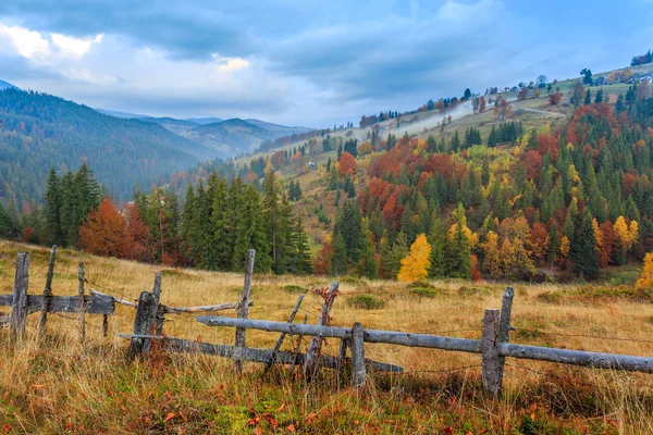 Foggy summer morning in the mountains — Stock Photo, Image