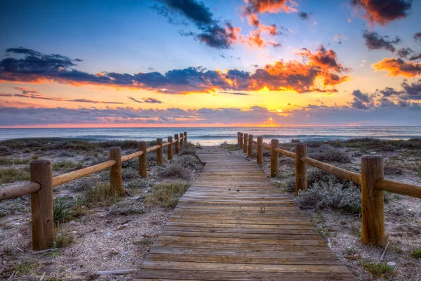 Playa al atardecer en Gabo de Gata — Foto de Stock