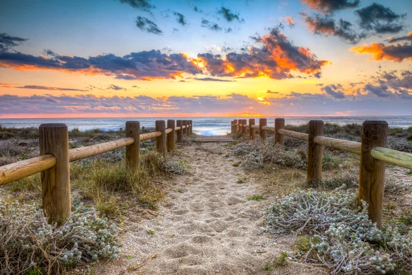 Sunset beach i gabo de gata — Stockfoto