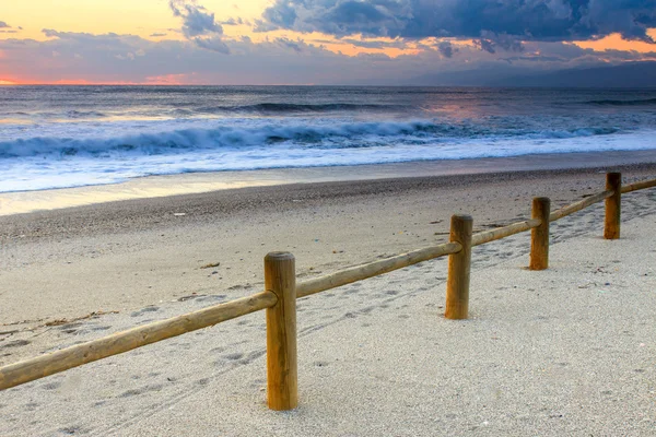 Plage au coucher du soleil à Gabo de Gata — Photo