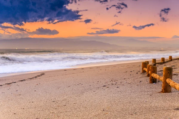 Sunset beach gabo de Gata — Stockfoto