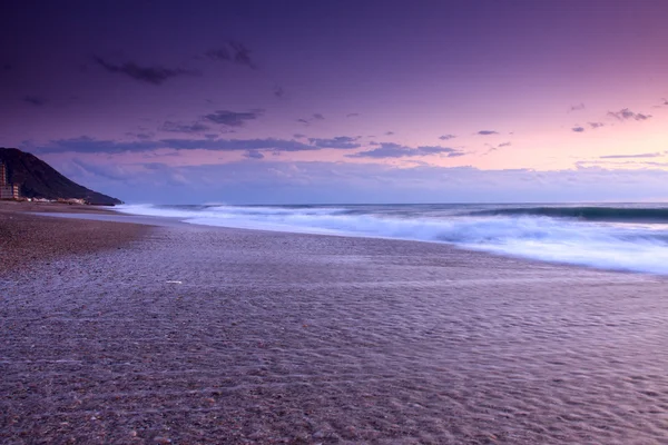 Sunset beach i gabo de gata — Stockfoto
