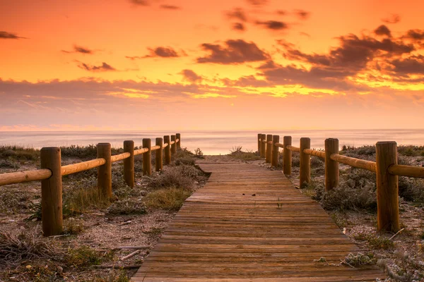 Gabo de gata Sunset beach — Stok fotoğraf