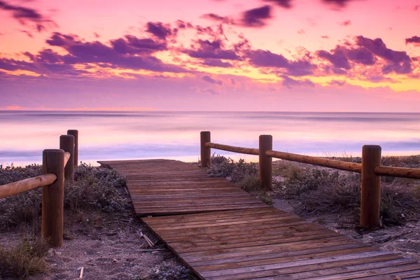 Spiaggia al tramonto a Gabo de Gata — Foto Stock