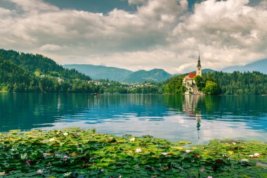 Lake Bled in summer clipart