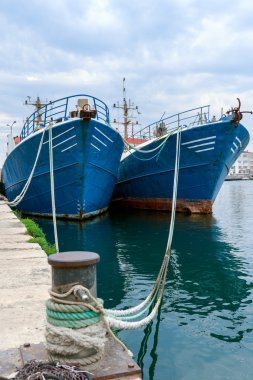 Balıkçı gemileri Pula bağlantı noktası, Istria, Hırvatistan