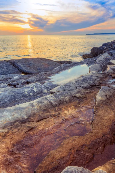 Sunrise over the sea near Rt Kamenjak — Stock Photo, Image