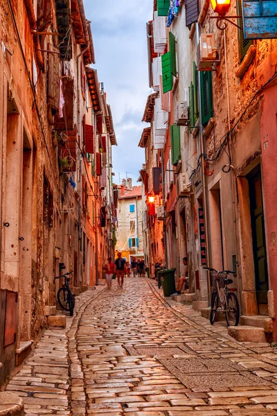 Středověké staré město Rovinj, Chorvatsko — Stock fotografie