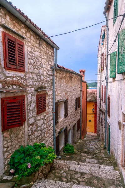 Středověké staré město Rovinj, Chorvatsko — Stock fotografie