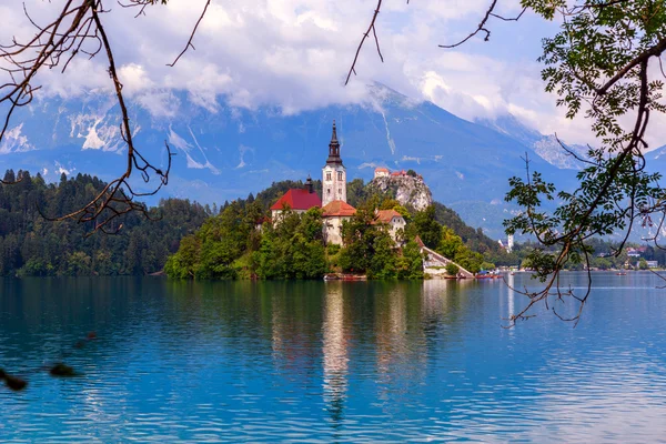 Bled con lago — Foto Stock