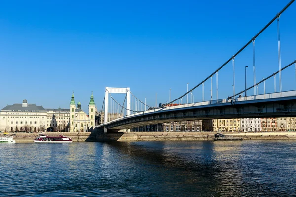 Erzsébet híd, Budapest, Magyarország — Stock Fotó