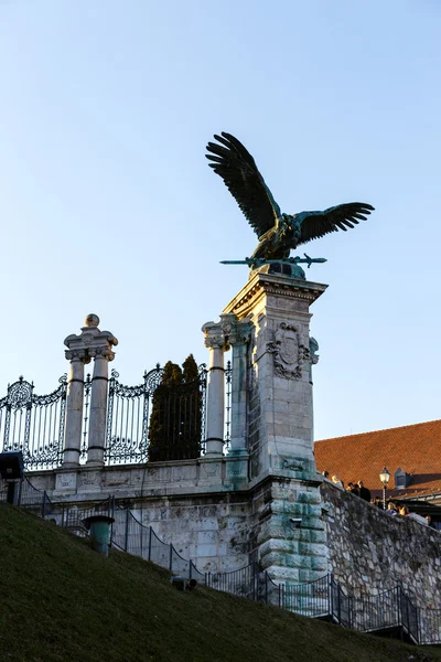 La célèbre créature mythique "Turul" au château de Budapest i — Photo