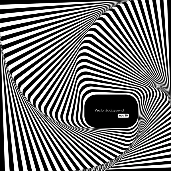 En svart och vit optisk illusion — Stock vektor