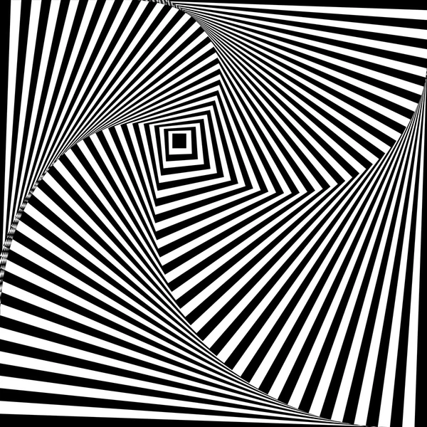 Una ilusión óptica en blanco y negro — Vector de stock