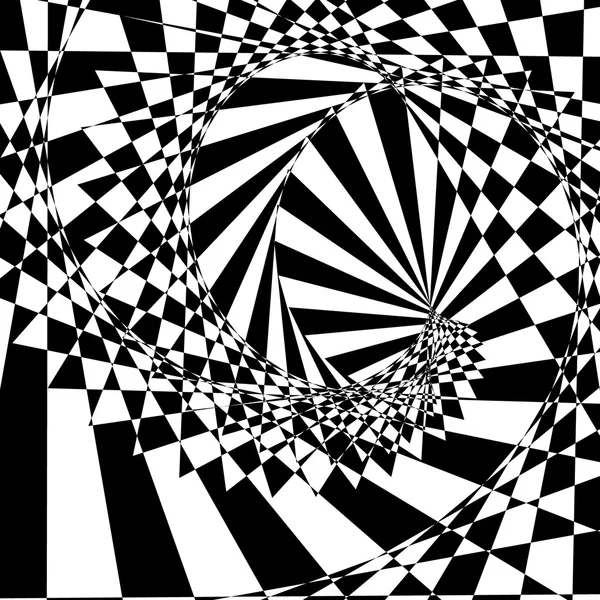 Een zwart-witprinter optische illusie — Stockvector
