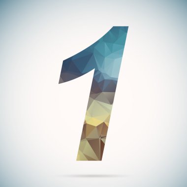 Modern köşeli kristal tarzı bir numara