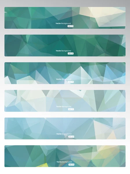 Abstract geometric triangular banners set — Stock Vector