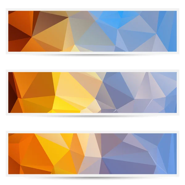 Abstract geometric triangular banners set — Stock Photo, Image