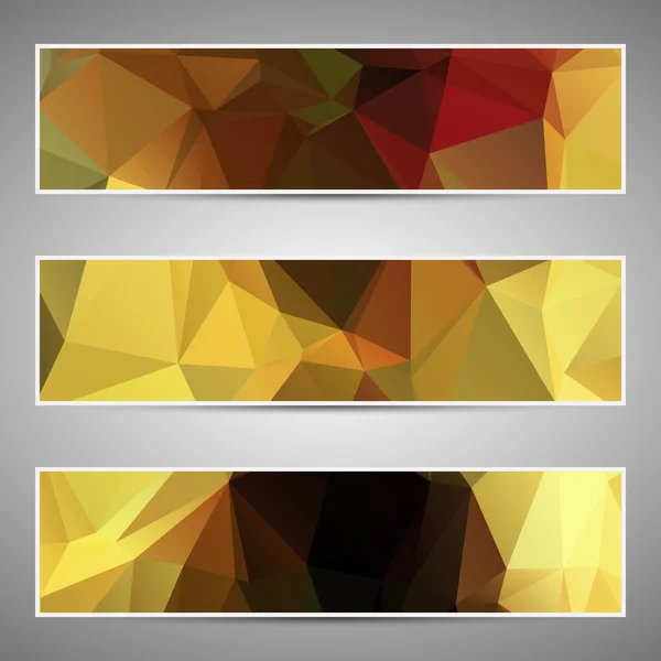 Abstract geometric triangular banners set — Stock Photo, Image